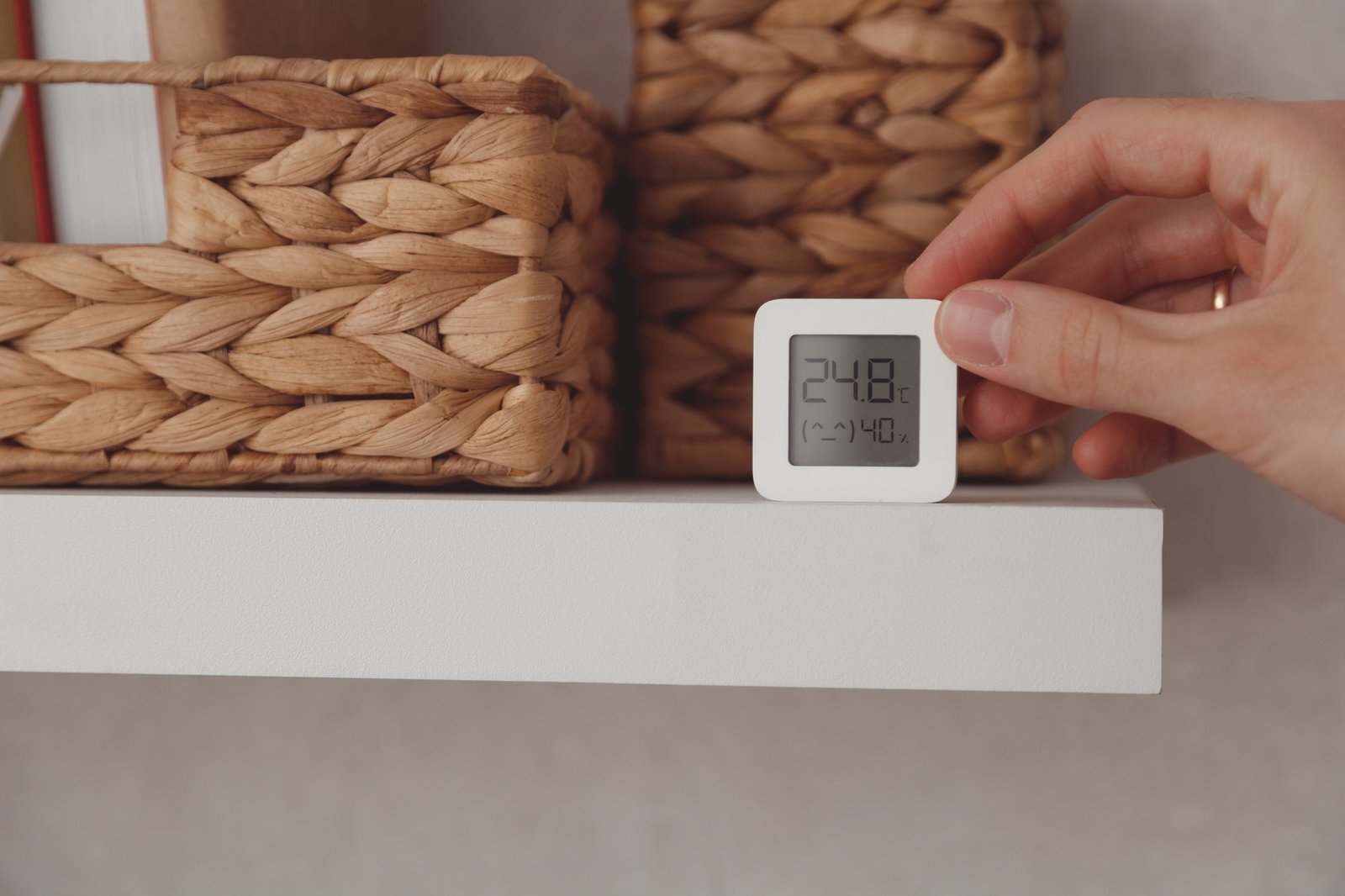 Hygrometer zur Luftfeuchtigkeitsmessung im Zimmer